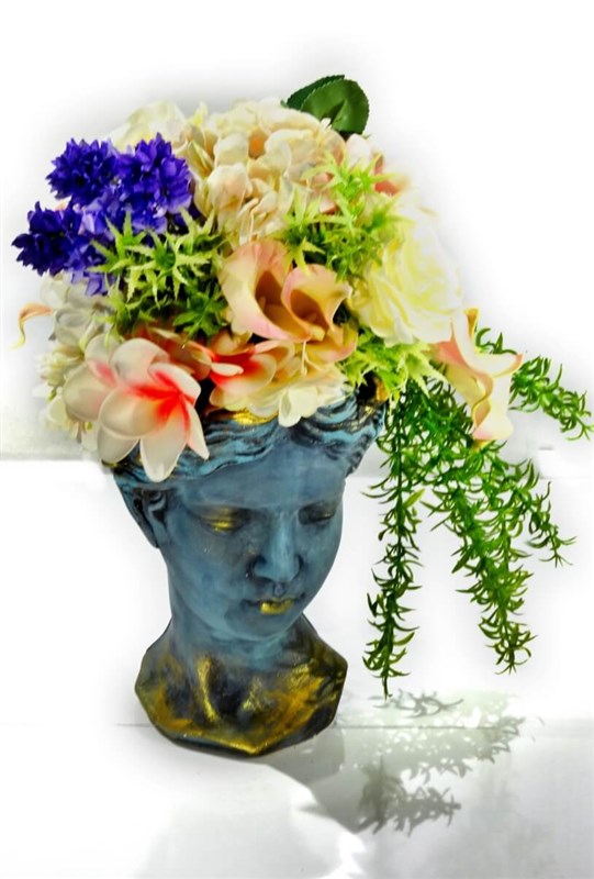 Helen Pot and Artificial Flower Arrangement