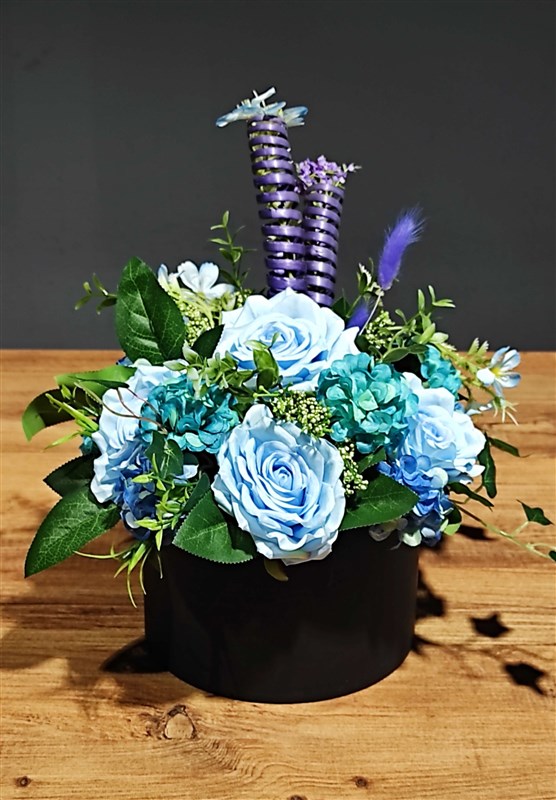 Blue Roses, Hydrangeas and Jasmines (Artificial)